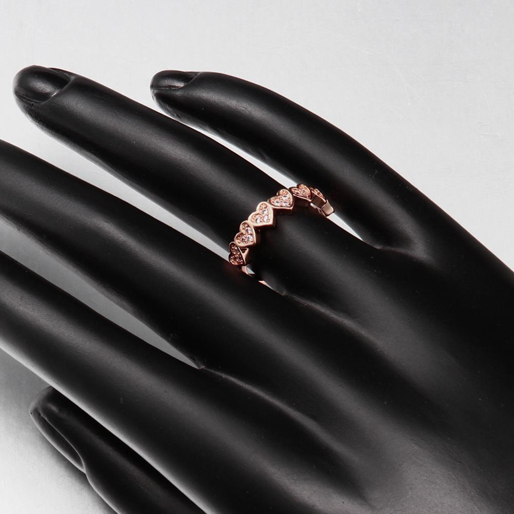 Wholesale Classic Rose Gold Heart White CZ Ring TGGPR1459 2