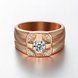 Wholesale Classic Rose Gold Geometric White CZ Ring TGGPR1473 0 small
