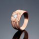 Wholesale Classic Rose Gold Geometric White CZ Ring TGGPR1473 1 small