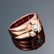 Wholesale Classic Rose Gold Geometric White CZ Ring TGGPR1473 2 small