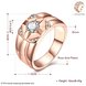 Wholesale Classic Rose Gold Geometric White CZ Ring TGGPR1473 4 small