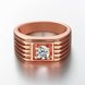 Wholesale Classic Rose Gold Geometric White CZ Ring TGGPR1489 2 small
