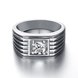 Wholesale Classic Platinum Geometric White CZ Ring TGGPR1495 0 small