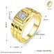 Wholesale Classic 24K Gold Geometric White CZ Ring TGGPR1502 4 small