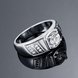 Wholesale Classic Platinum Geometric White CZ Ring Fine Jewelry Wedding Anniversary Party  Gift TGGPR215 1 small