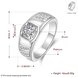 Wholesale Classic Platinum Geometric White CZ Ring Fine Jewelry Wedding Anniversary Party  Gift TGGPR215 3 small