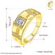Wholesale Trendy 24K Gold Geometric White CZ Ring Fine Jewelry Wedding Anniversary Party  Gift TGGPR243 4 small
