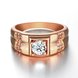 Wholesale Fashion hot sale jewelry China Casual/Sporty Rose Gold Geometric White CZ Ring TGGPR250 0 small