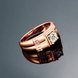 Wholesale Fashion hot sale jewelry China Casual/Sporty Rose Gold Geometric White CZ Ring TGGPR250 2 small