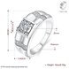 Wholesale Fashion hot sale jewelry China Casual/Sporty Platinum Geometric White CZ Ring TGGPR257 4 small