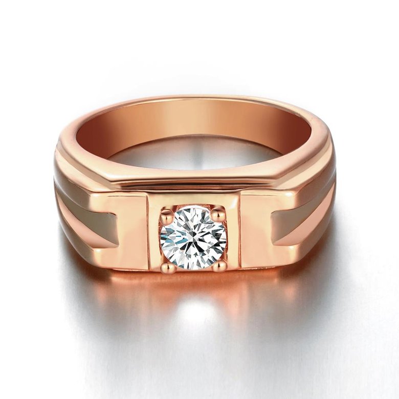 Wholesale Hot sale jewelry China Casual/Sporty rose gold Geometric White CZ Ring TGGPR270 0