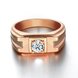 Wholesale Hot sale jewelry China Casual/Sporty rose gold Geometric White CZ Ring TGGPR270 0 small