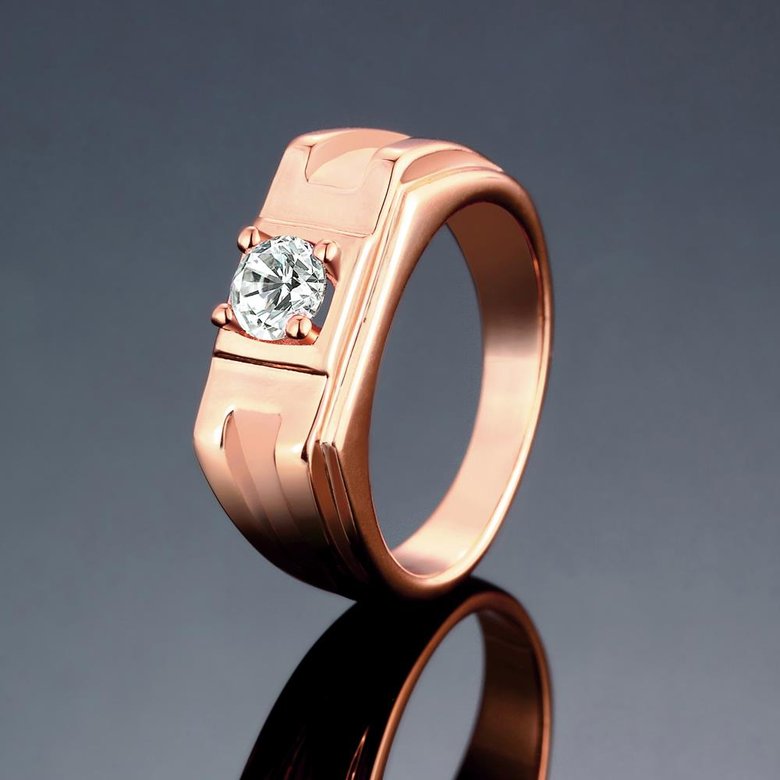 Wholesale Hot sale jewelry China Casual/Sporty rose gold Geometric White CZ Ring TGGPR270 1