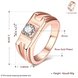Wholesale Hot sale jewelry China Casual/Sporty rose gold Geometric White CZ Ring TGGPR270 4 small