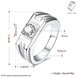 Wholesale Fashion hot sale jewelry China Casual/Sporty Platinum Geometric White CZ Ring TGGPR277 4 small