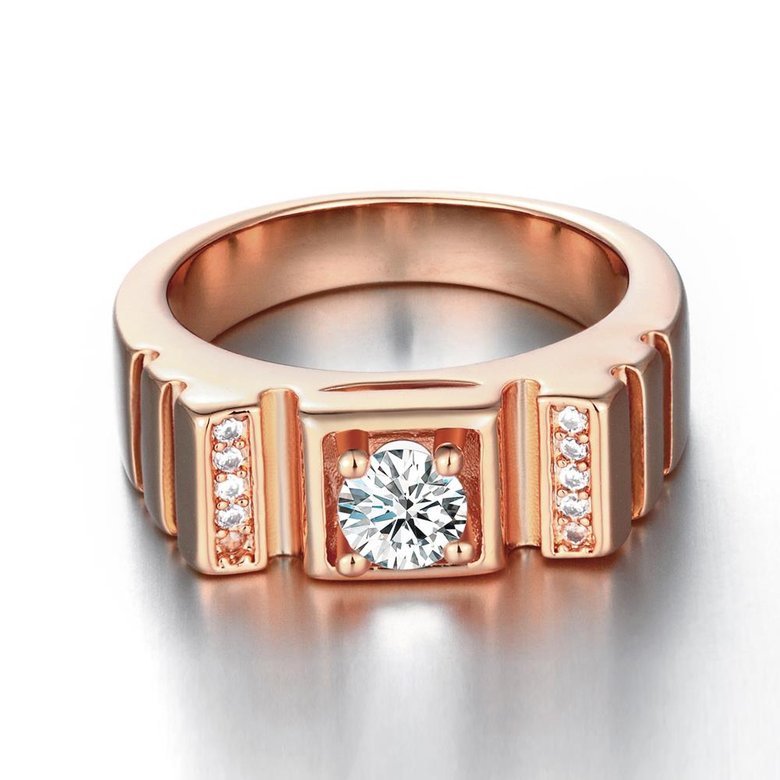 Wholesale Hot sale jewelry China Casual/Sporty rose gold Geometric White CZ Ring TGGPR290 1
