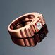 Wholesale Hot sale jewelry China Casual/Sporty rose gold Geometric White CZ Ring TGGPR290 3 small