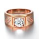 Wholesale Classic Rose Gold Geometric White CZ Ring Fashion Simple Stylish Jewelry TGGPR312 1 small