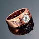 Wholesale Classic Rose Gold Geometric White CZ Ring Fashion Simple Stylish Jewelry TGGPR312 3 small