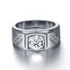 Wholesale Classic Platinum Geometric White CZ Ring Fashion Simple Stylish Jewelry TGGPR320 0 small