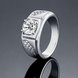 Wholesale Classic Platinum Geometric White CZ Ring Fashion Simple Stylish Jewelry TGGPR320 1 small