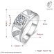 Wholesale Classic Platinum Geometric White CZ Ring Fashion Simple Stylish Jewelry TGGPR320 4 small