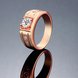 Wholesale Classic Rose Gold Geometric White CZ Ring Fashion Simple Stylish Jewelry TGGPR334 1 small