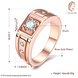 Wholesale Classic Rose Gold Geometric White CZ Ring Fashion Simple Stylish Jewelry TGGPR334 4 small