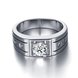 Wholesale Classic Romantic Platinum Geometric White CZ Ring for man Fashion Simple Stylish Jewelry TGGPR341 0 small