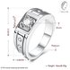 Wholesale Classic Romantic Platinum Geometric White CZ Ring for man Fashion Simple Stylish Jewelry TGGPR341 4 small