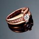 Wholesale Classic Trendy Design 24K gold Geometric White CZ Ring for man fashion jewelry TGGPR376 0 small