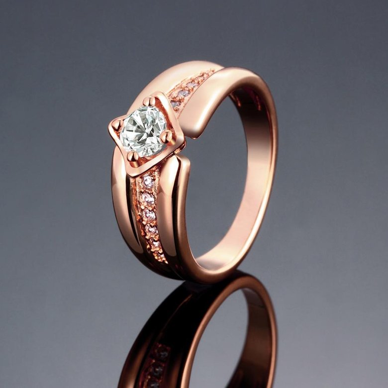 Wholesale Classic Trendy Design 24K gold Geometric White CZ Ring for man fashion jewelry TGGPR376 1