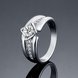 Wholesale Classic Romantic Platinum Geometric White CZ Ring for man Fashion Simple Stylish Jewelry TGGPR383 0 small