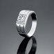 Wholesale Classic Romantic Platinum Geometric White CZ Ring for man Fashion Simple Stylish Jewelry TGGPR400 0 small