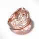Wholesale Classic Rose Gold Geometric White CZ Ring TGGPR417 3 small
