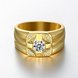 Wholesale Classic Trendy Design 24K gold Geometric White CZ Ring  for man ring Engagement ring jewelry TGGPR423 0 small