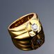 Wholesale Classic Trendy Design 24K gold Geometric White CZ Ring  for man ring Engagement ring jewelry TGGPR423 2 small