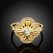 Wholesale Luxury Trendy Design 24K gold Geometric White CZ Ring  Vintage Bridal ring Engagement ring jewelry TGGPR429 1 small