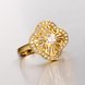 Wholesale Luxury Trendy Design 24K gold Geometric White CZ Ring  Vintage Bridal ring Engagement ring jewelry TGGPR429 3 small