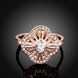 Wholesale Classic Rose Gold Plant White CZ Ring TGGPR435 0 small