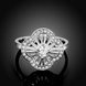 Wholesale Classic Platinum Plant White CZ Ring TGGPR441 1 small