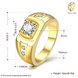 Wholesale Classic 24K Gold Geometric White CZ Ring TGGPR447 4 small