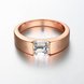 Wholesale Classic Rose Gold Geometric White CZ Ring TGGPR475 0 small