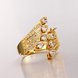 Wholesale Classic 24K Gold Geometric White CZ Ring TGGPR495 1 small