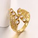 Wholesale Classic 24K Gold Geometric White CZ Ring TGGPR495 2 small