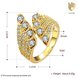 Wholesale Classic 24K Gold Geometric White CZ Ring TGGPR495 3 small