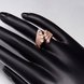 Wholesale Classic Rose Gold Geometric White CZ Ring TGGPR501 0 small