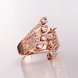 Wholesale Classic Rose Gold Geometric White CZ Ring TGGPR501 1 small