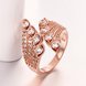 Wholesale Classic Rose Gold Geometric White CZ Ring TGGPR501 2 small