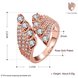 Wholesale Classic Rose Gold Geometric White CZ Ring TGGPR501 3 small